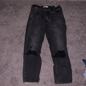 Abercrombie black straight legged jeans